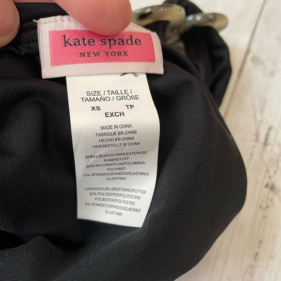 Kate Spade Women's Black Tortoiseshell Hipster Bikini Swim Bottom XS bathingsuit - Picture 6 of 6